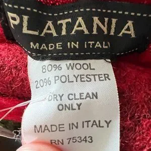 Platania | Accessories | Platania Red Wool Floral Bucket Hat  display picture 2